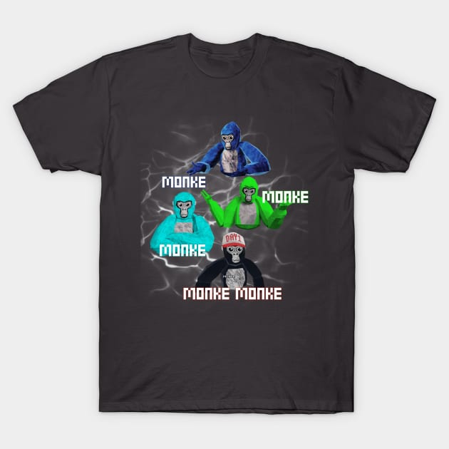 Gorilla Tag Monke Monke VR Gamer T-Shirt by gts